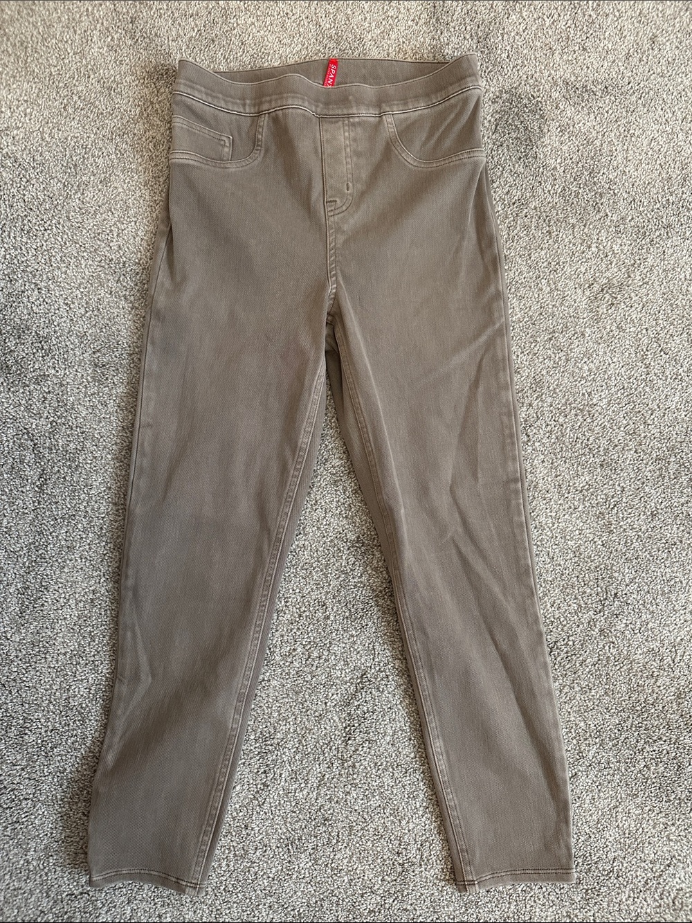 Spanx Olive Green Pull-On Skinny Pants